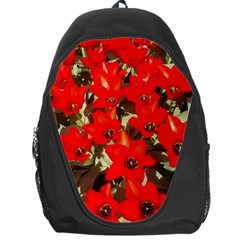 Columbus Commons Red Tulips Backpack Bag by Riverwoman