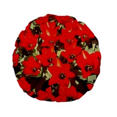 Columbus Commons Red Tulips Standard 15  Premium Round Cushions by Riverwoman