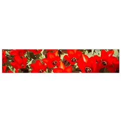 Columbus Commons Red Tulips Small Flano Scarf by Riverwoman