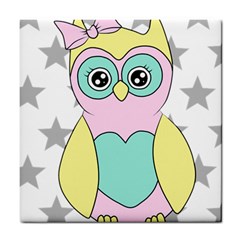 Sowa Child Owls Animals Tile Coasters by Sapixe