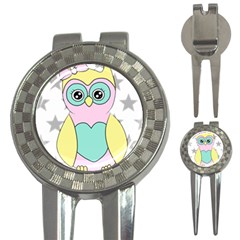 Sowa Child Owls Animals 3-in-1 Golf Divots by Sapixe