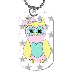 Sowa Child Owls Animals Dog Tag (two Sides) by Sapixe