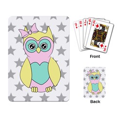 Sowa Child Owls Animals Playing Cards Single Design by Sapixe