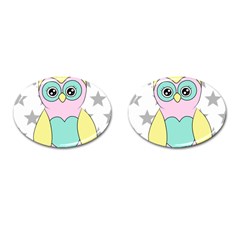 Sowa Child Owls Animals Cufflinks (oval) by Sapixe