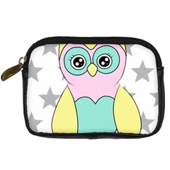 Sowa Child Owls Animals Digital Camera Leather Case by Sapixe