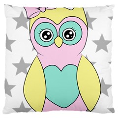 Sowa Child Owls Animals Large Cushion Case (two Sides) by Sapixe