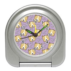 Corgi Pattern Travel Alarm Clock