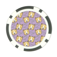 Corgi Pattern Poker Chip Card Guard