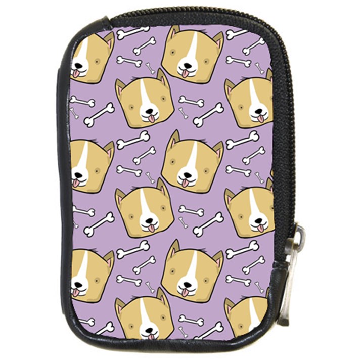 Corgi Pattern Compact Camera Leather Case