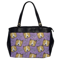 Corgi Pattern Oversize Office Handbag