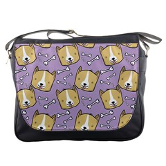 Corgi Pattern Messenger Bag