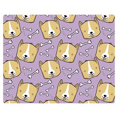 Corgi Pattern Double Sided Flano Blanket (Medium) 