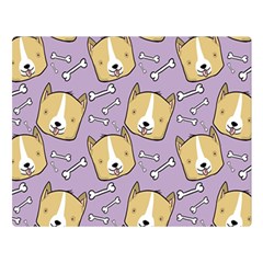 Corgi Pattern Double Sided Flano Blanket (Large) 