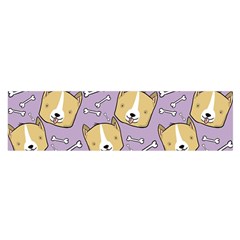 Corgi Pattern Satin Scarf (Oblong)