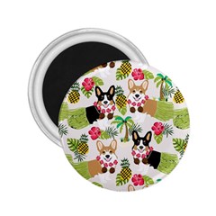 Corgis Hula Pattern 2 25  Magnets by Sapixe