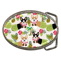 Corgis Hula Pattern Belt Buckles by Sapixe