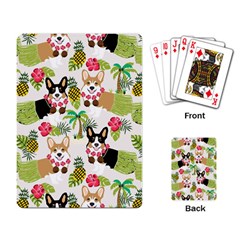 Corgis Hula Pattern Playing Cards Single Design by Sapixe