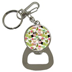 Corgis Hula Pattern Bottle Opener Key Chain by Sapixe