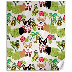 Corgis Hula Pattern Canvas 20  X 24  by Sapixe