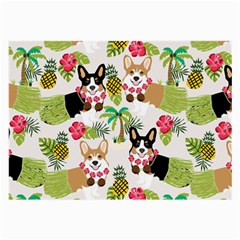 Corgis Hula Pattern Large Glasses Cloth by Sapixe