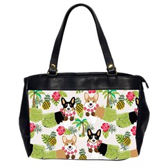 Corgis Hula Pattern Oversize Office Handbag (2 Sides) by Sapixe