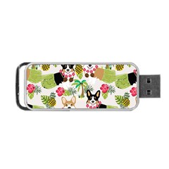 Corgis Hula Pattern Portable Usb Flash (two Sides) by Sapixe