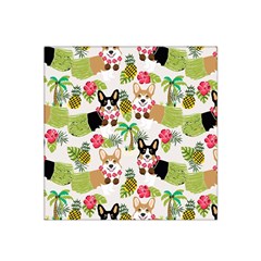 Corgis Hula Pattern Satin Bandana Scarf by Sapixe