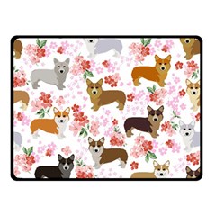 Corgis Corgi Pattern Double Sided Fleece Blanket (small)  by Sapixe