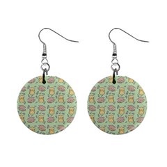 Hamster Pattern Mini Button Earrings by Sapixe