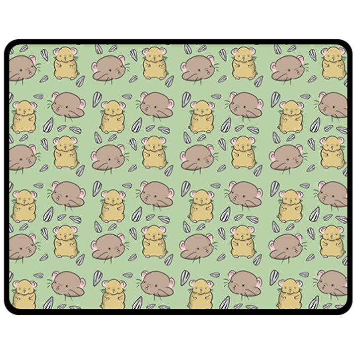 Hamster Pattern Fleece Blanket (Medium) 