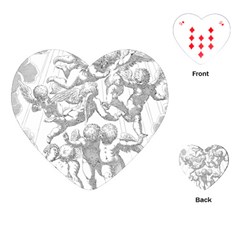 Angel Line Art Religion Angelic Playing Cards (heart) by Sapixe