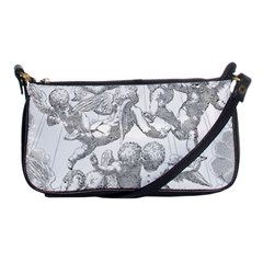 Angel Line Art Religion Angelic Shoulder Clutch Bag by Sapixe