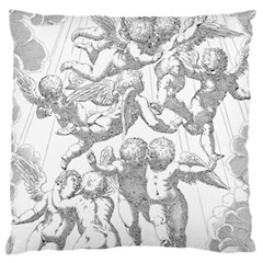 Angel Line Art Religion Angelic Large Cushion Case (two Sides) by Sapixe