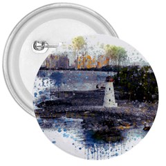 Lighthouse Art Sea Ocean Vintage 3  Buttons by Sapixe