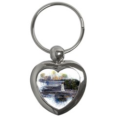 Lighthouse Art Sea Ocean Vintage Key Chain (heart) by Sapixe