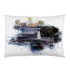 Lighthouse Art Sea Ocean Vintage Pillow Case by Sapixe