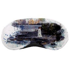 Lighthouse Art Sea Ocean Vintage Sleeping Mask by Sapixe