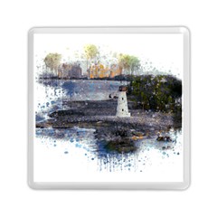 Lighthouse Art Sea Ocean Vintage Memory Card Reader (square)