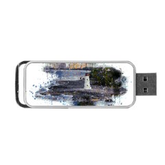 Lighthouse Art Sea Ocean Vintage Portable Usb Flash (two Sides) by Sapixe