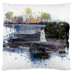 Lighthouse Art Sea Ocean Vintage Large Flano Cushion Case (One Side) Front