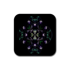 Fractal Fractal Art Texture Rubber Coaster (square)  by Sapixe