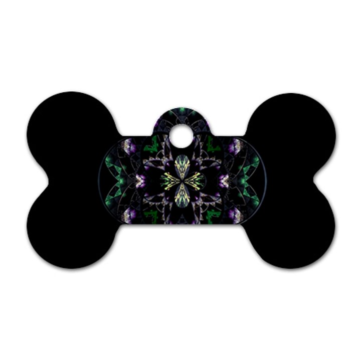 Fractal Fractal Art Texture Dog Tag Bone (Two Sides)