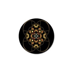 Fractal Stained Glass Ornate Golf Ball Marker (4 Pack) by Sapixe