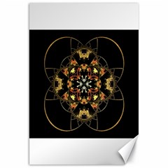 Fractal Stained Glass Ornate Canvas 20  X 30  by Sapixe