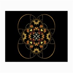 Fractal Stained Glass Ornate Small Glasses Cloth (2 Sides) by Sapixe