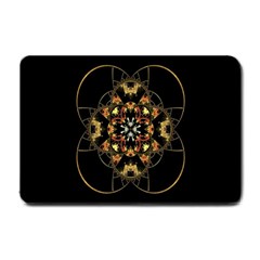 Fractal Stained Glass Ornate Small Doormat  by Sapixe