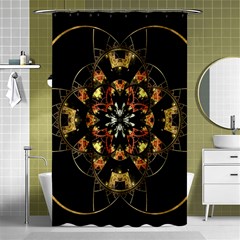 Fractal Stained Glass Ornate Shower Curtain 48  X 72  (small)  by Sapixe