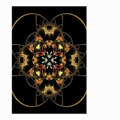 Fractal Stained Glass Ornate Small Garden Flag (two Sides) by Sapixe