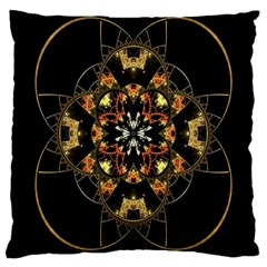 Fractal Stained Glass Ornate Large Cushion Case (one Side)