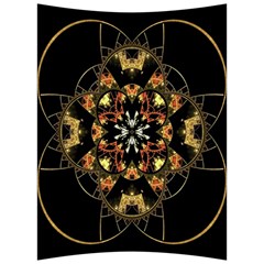 Fractal Stained Glass Ornate Back Support Cushion by Sapixe